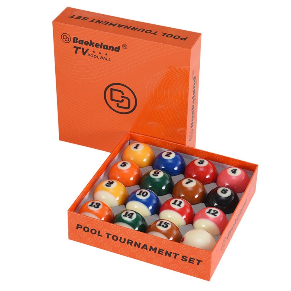 Baekeland TV Pool Balls 16Pcs Standard Size Tournament Billiard Ball Set 2-1/4IN