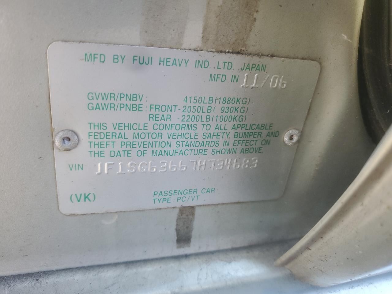 Chassis ECM ab Console Front Fits 07-08 FORESTER 1501779