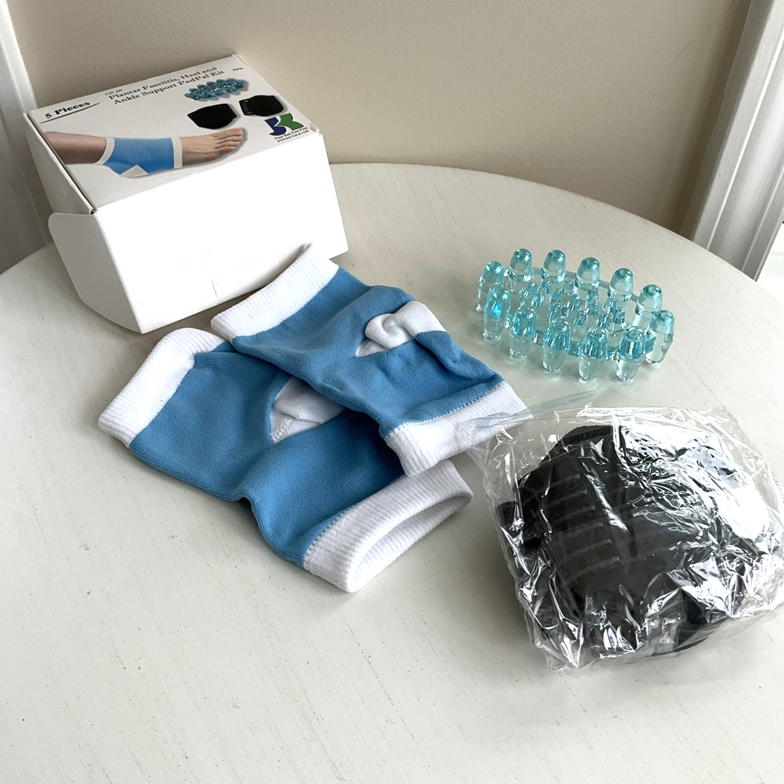 DR JK Plantar Fasciitis, Heel Socks, Arch Support and Foot Massager PedPal Kit