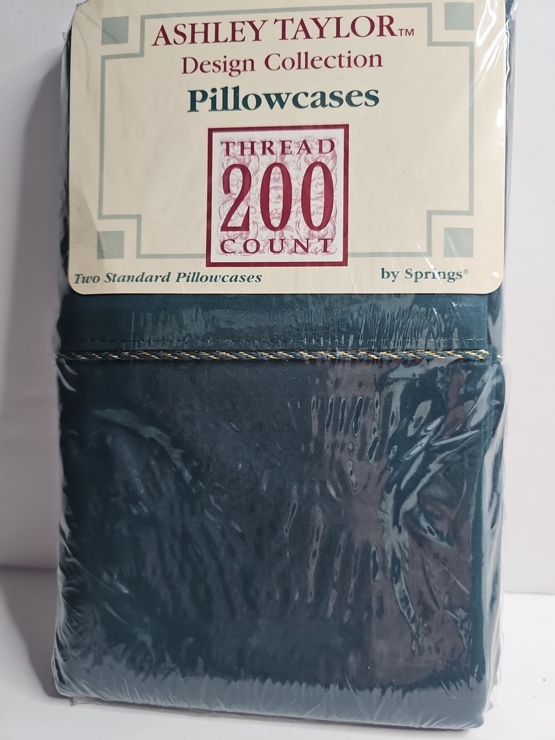 Ashley Taylor STANDARD Pillowcase Set 2 Piece Evergreen 200 Thread Count Green