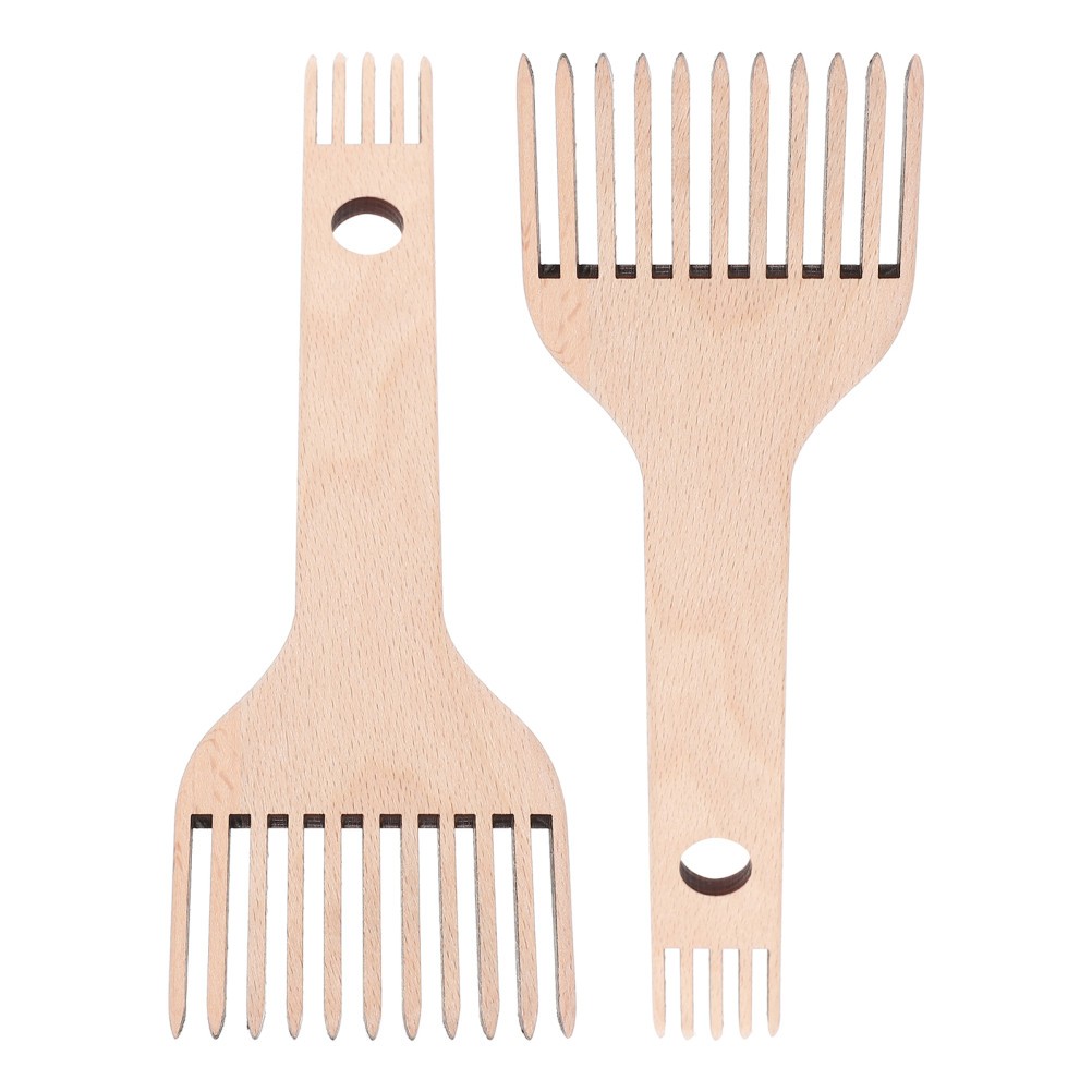 2 Pcs Loom Set Weaving Tools Weave Comb Knitting Double-ended Machine