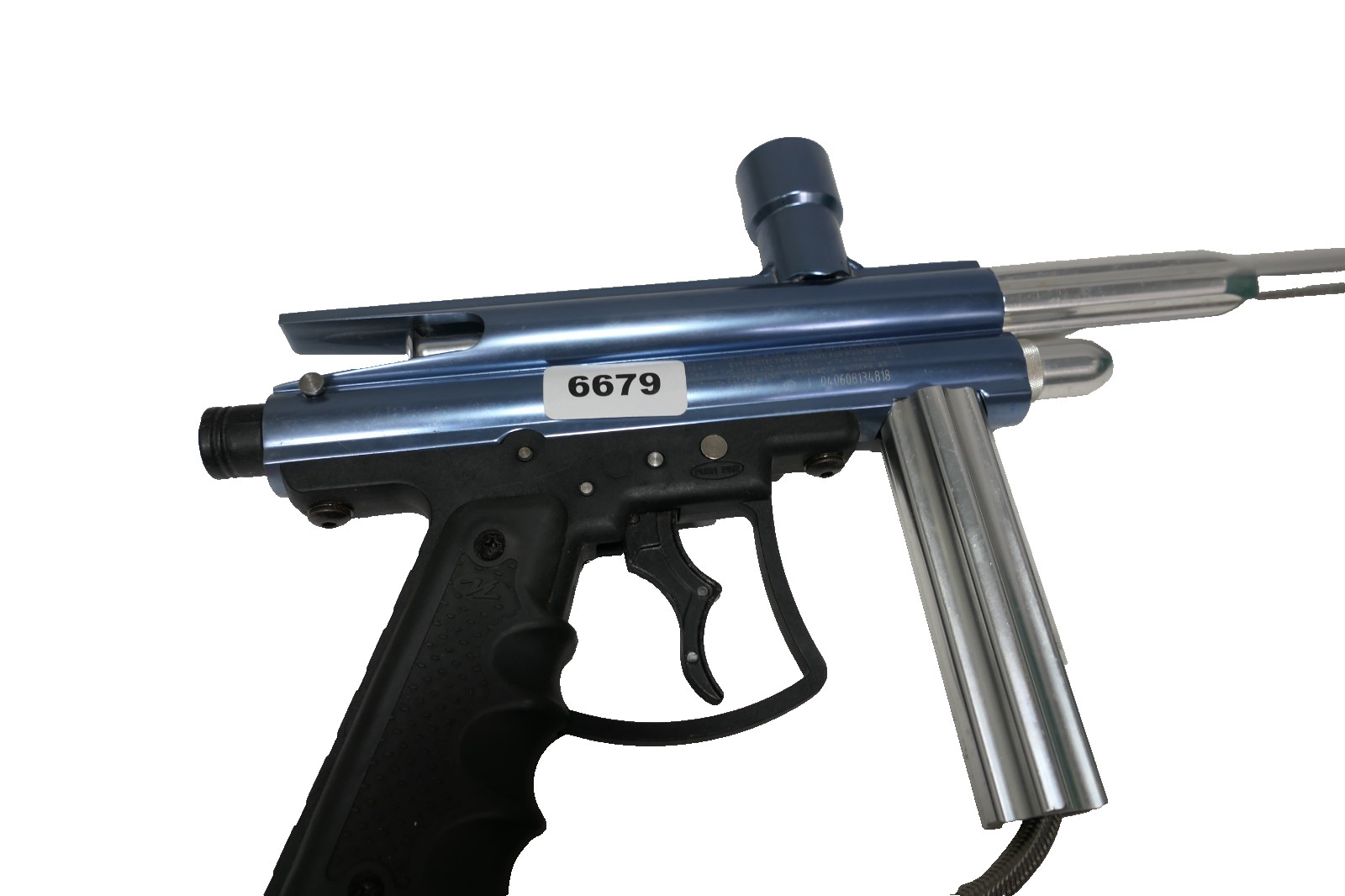 ViewLoader Orion VL Paintball Gun Blue & Chrome 16"L Two Finger Trigger Untested