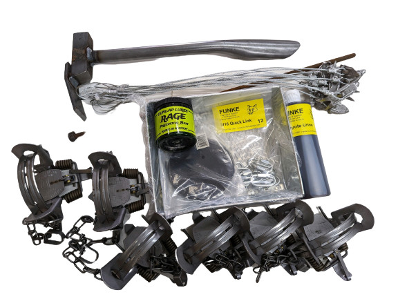 Duke #2 Offset Jaw Coil Spring Traps Coyote Trapping Package Fox Trapping 5 1/2"