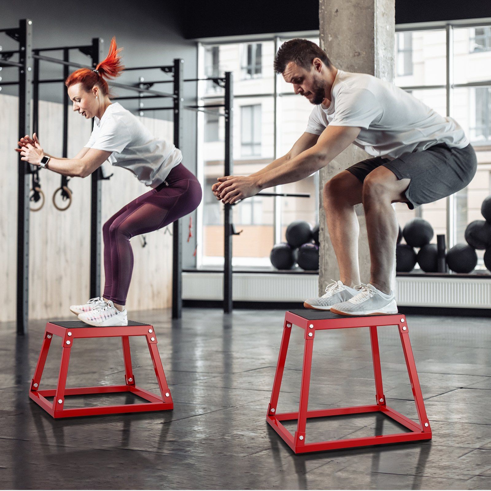18in Home Gym Plyo Box 500lb Support Powder-Coated Anti-Slip Surface