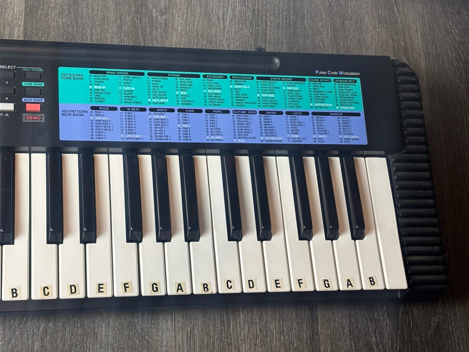 Casio Tone Bank CA-100 49-Key Electronic Keyboard TESTED