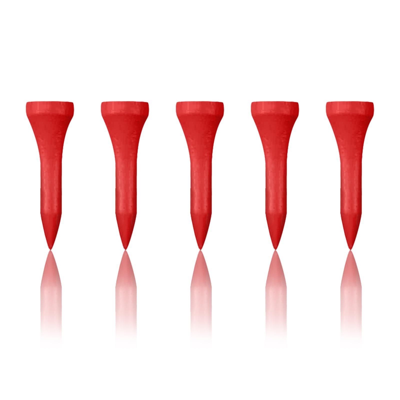 Wooden Golf Tees 1-1/2" 100 Count 38mm Red