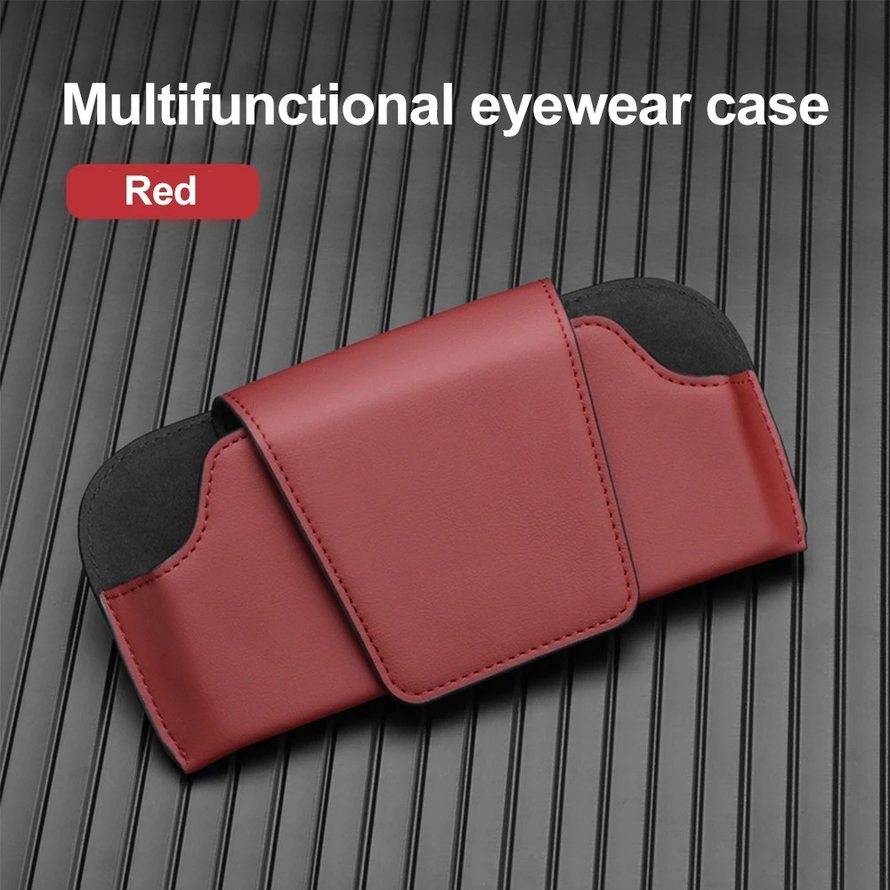 Car Sunglasses Holder Sun Visor Glasses Case Suede Protective Box