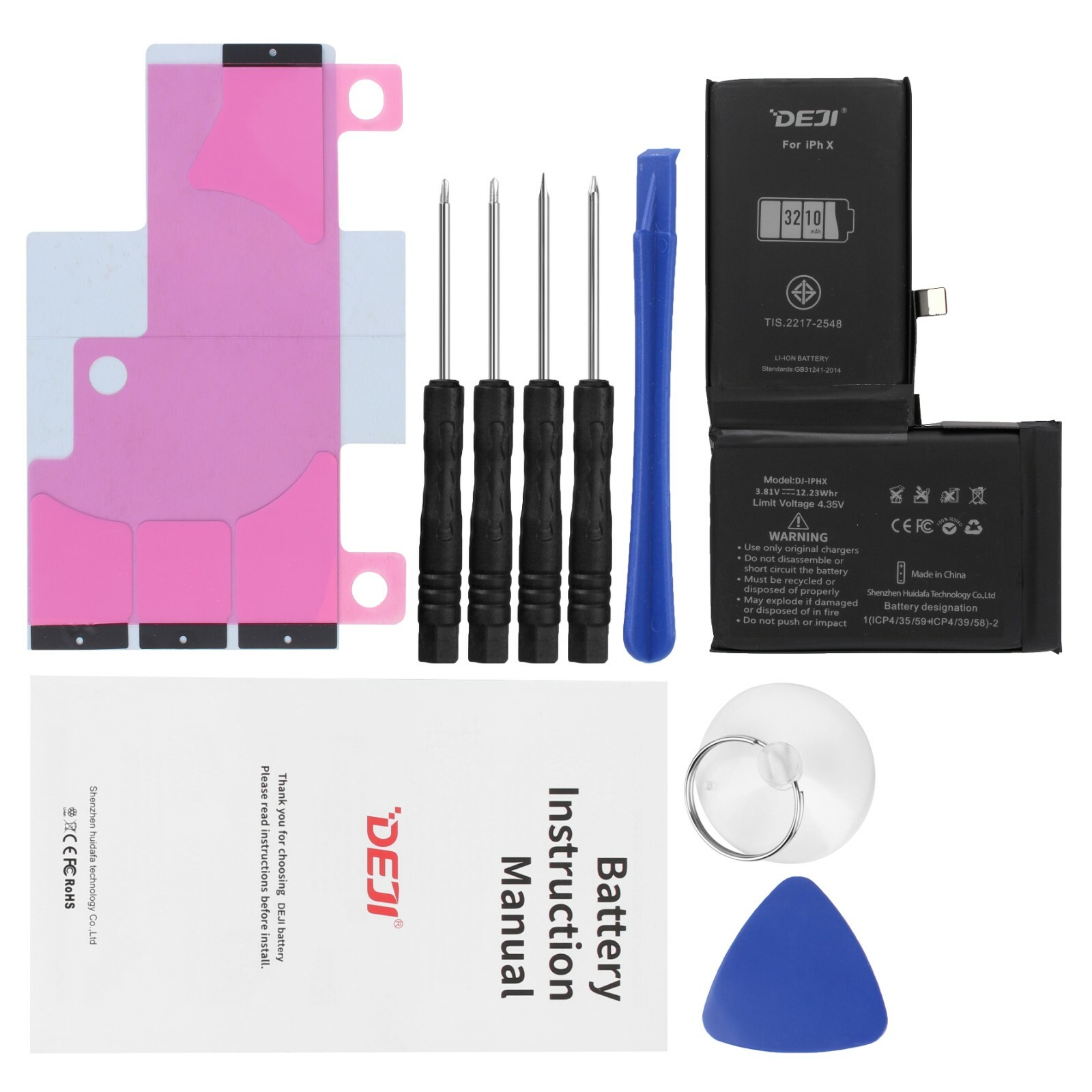 DEJI OEM Replacement Internal Battery for Apple iPhone X 8 7 6 6s Plus+Tool Kits