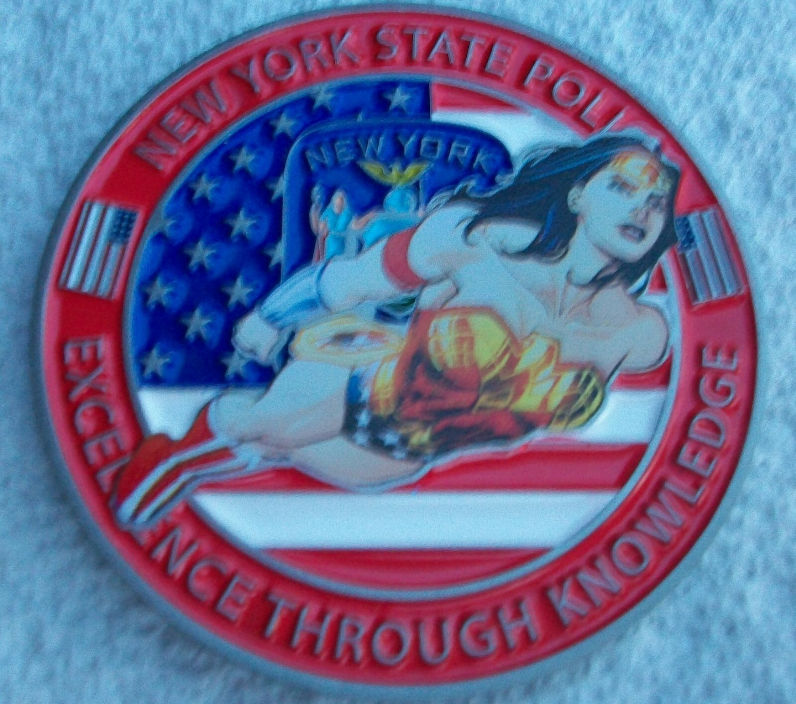 New York State Police Motto WONDER WOMAN DC Comics CHALLENGE COIN Medallion NYSP