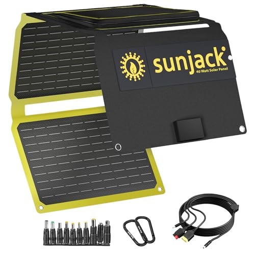 – Foldable Solar Panel, ETFE Waterproof Portable Solar Panel with 40 Watt