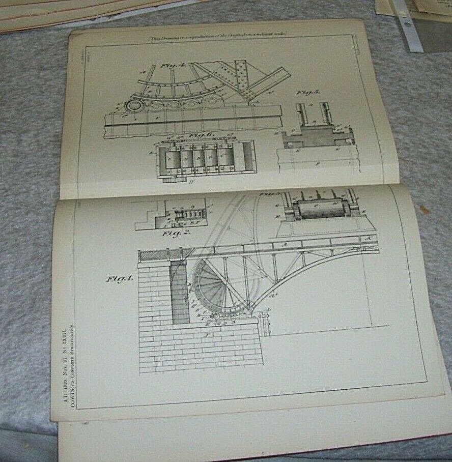 IMPROVEEMNTS IN BASCUKE LIFT BRIDGES PATENT COWING CLEVELAND OHIO 1899