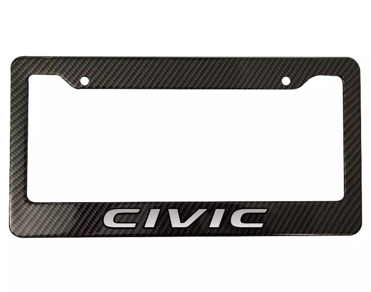 Honda Civic Carbon Fiber License Plate Frame Car Truck SUV NEW US