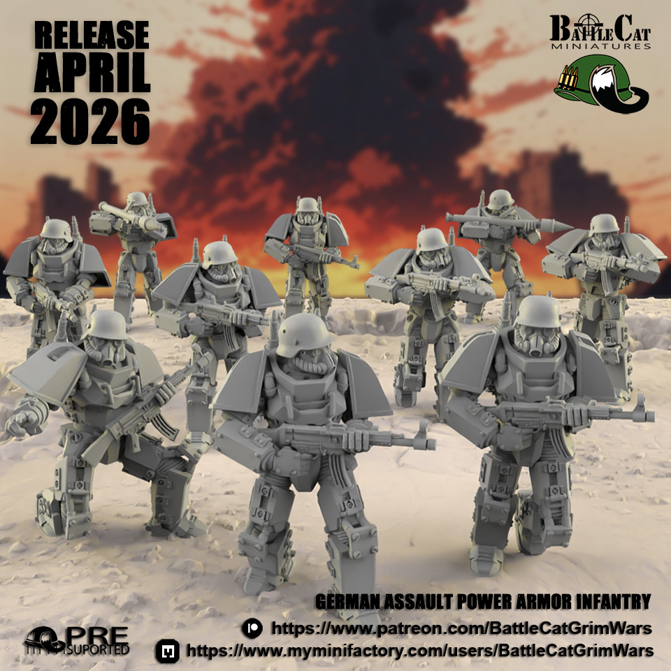 German Power Armour Infantry Axis - Grimdark - Weird War Konflikt 47 compatible