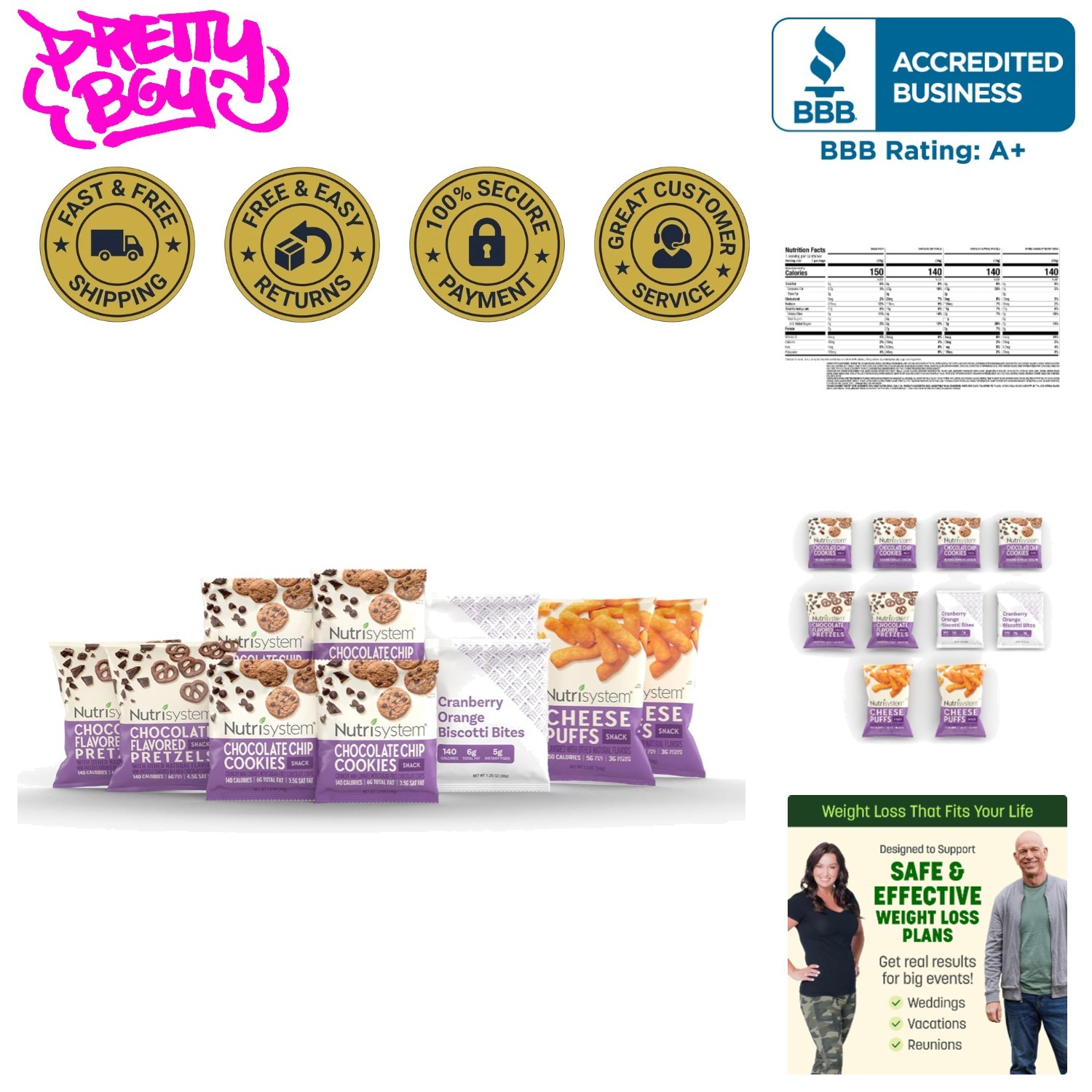 Guilt-Free Chocolate Chip & Cheddar Cheese Snack Pack - 10 Count for Weight Loss