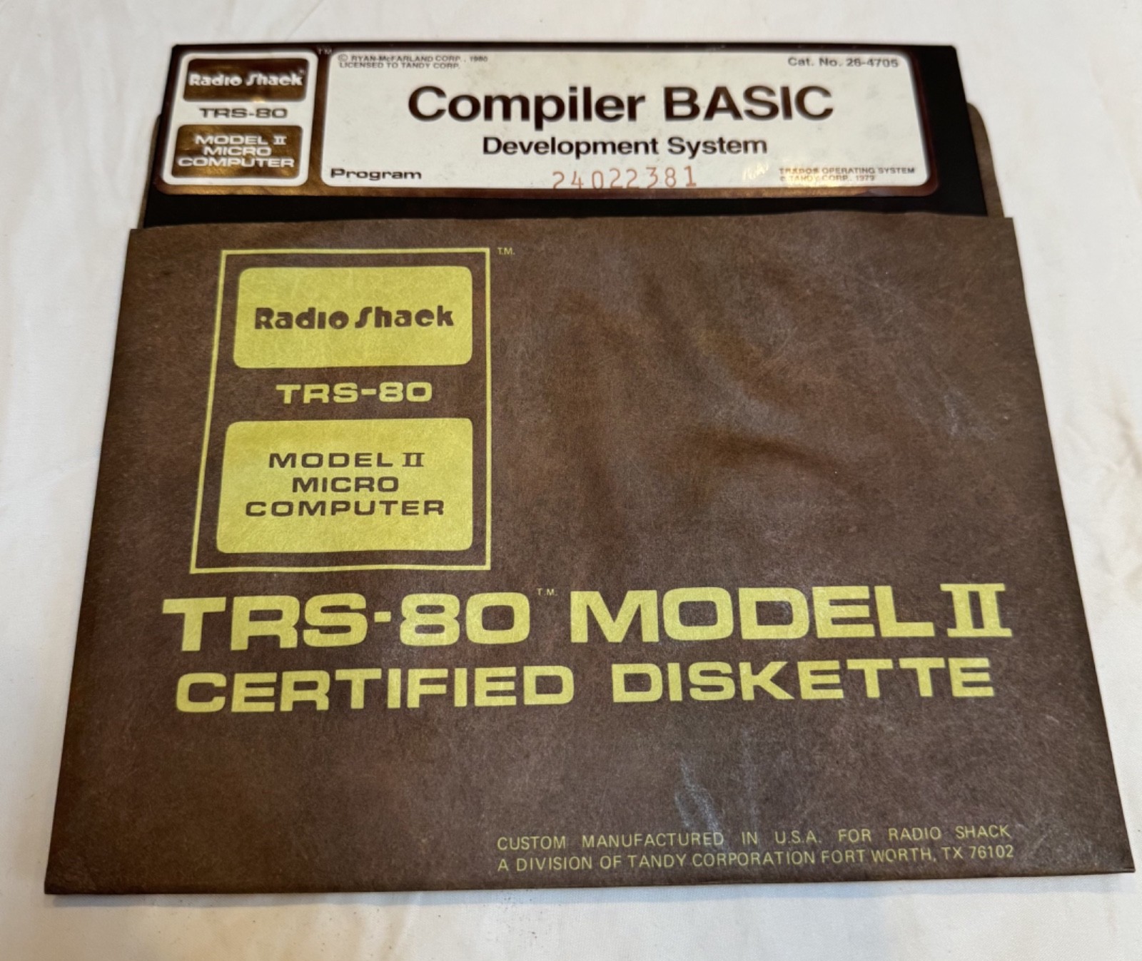 TRS-80 Model II Compiler Basic Development System 8" Floppy Disk