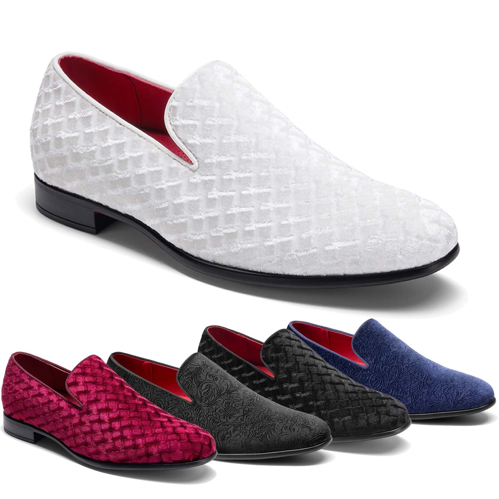 Men’s Formal Velvet Loafers Slip-On Wedding Party Dress Shoes