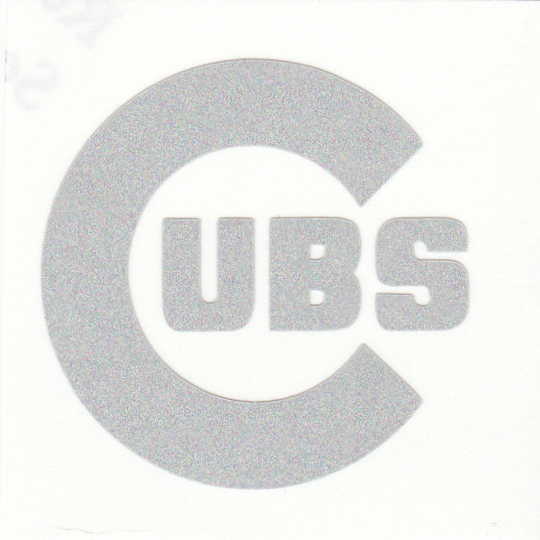 REFLECTIVE Chicago Cubs 2 inch fire helmet decal sticker yeti window