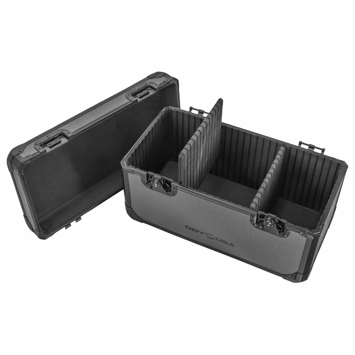 Odyssey K7120BLG Black Gray KROM Utility Travel Case for roughly 120 7" Vinyl...