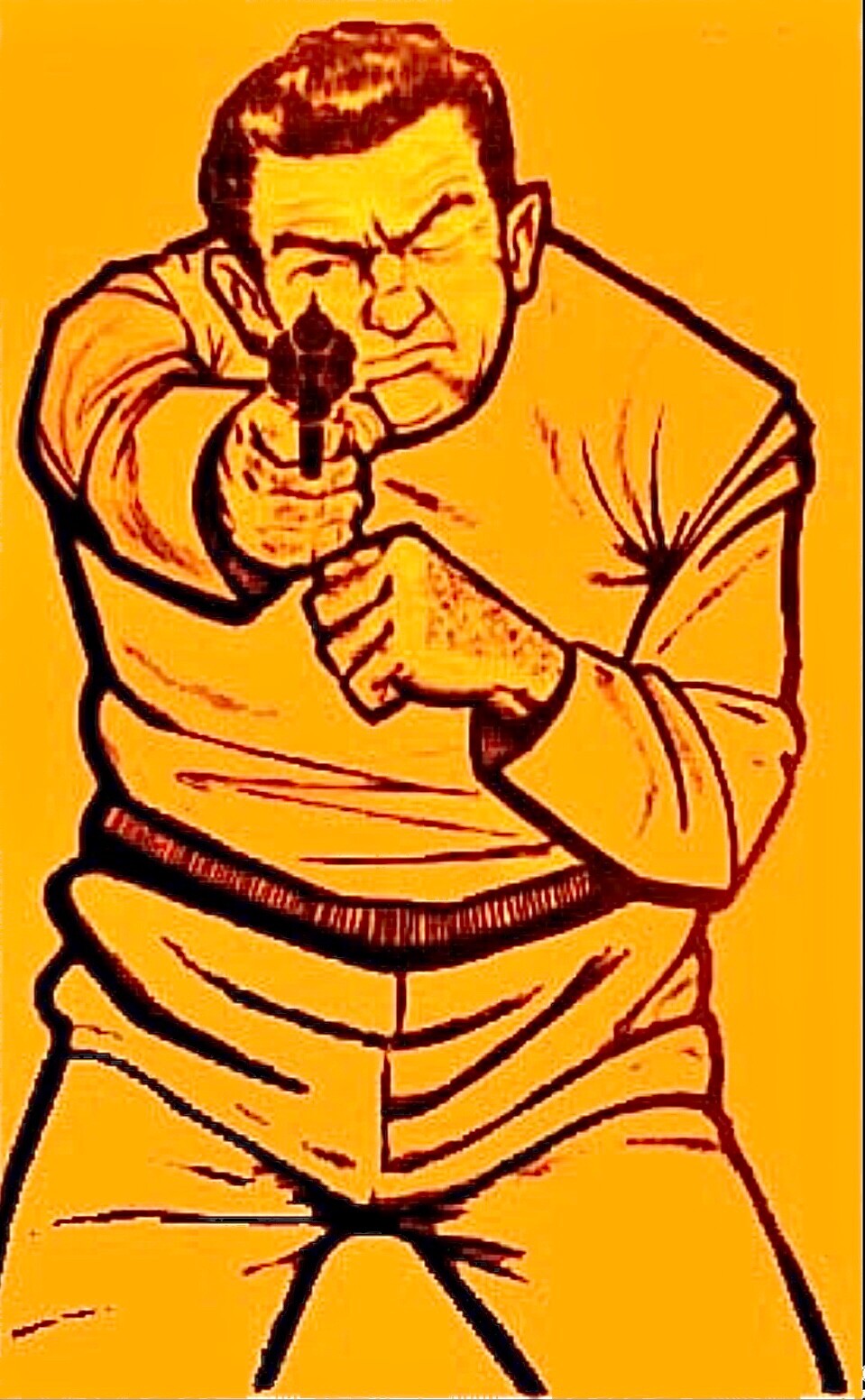 Vintage 1960's NYC Police Combat Target Poster in mint condition