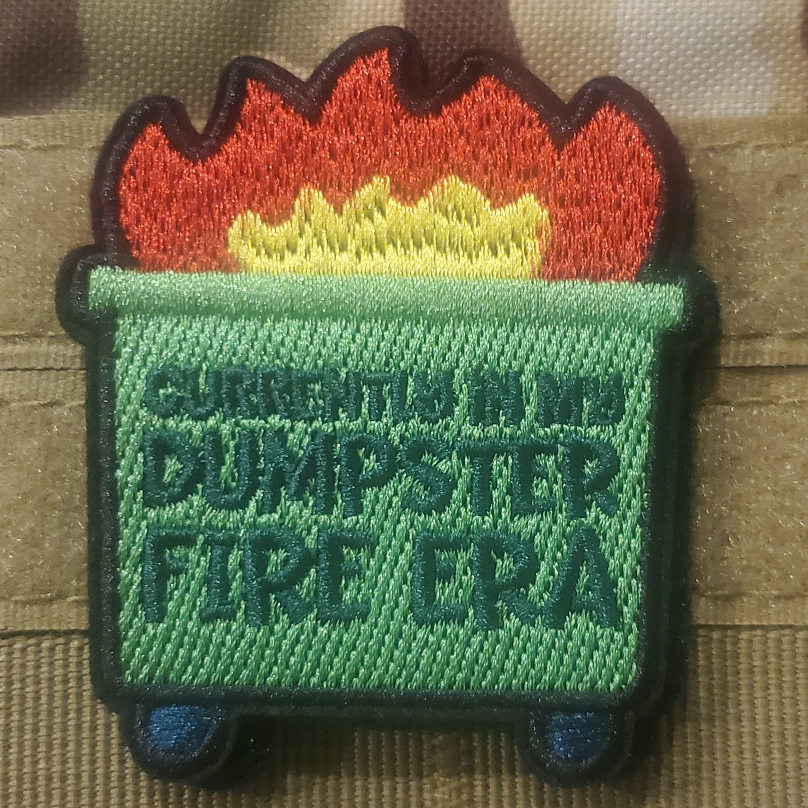 DUMPSTER FIRE ERA Tactical Morale Patch Hook and Loop
