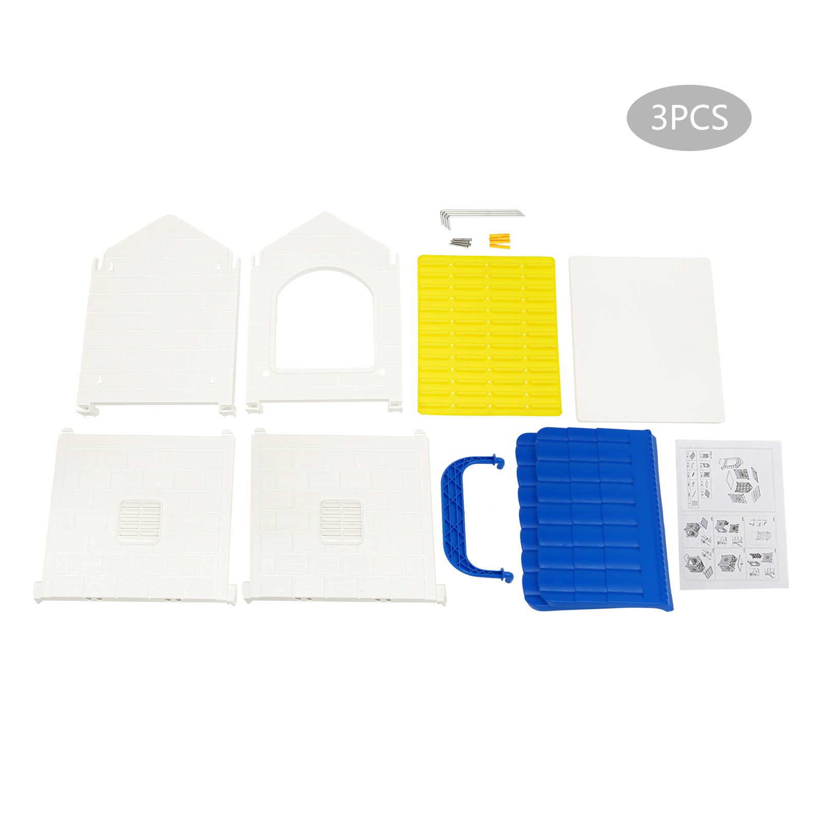 3 PCS Plastic Chicken Nesting Boxes with Nesting Pad for Laying Eggs Modern