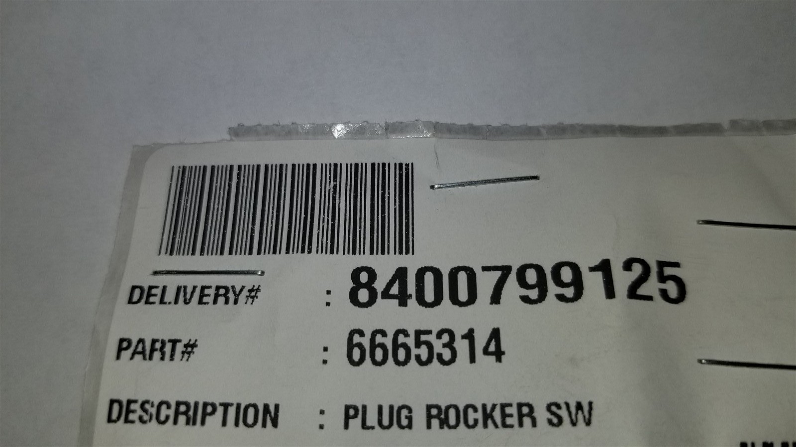 Bobcat 6665314 Rocker plug blank New Old Stock