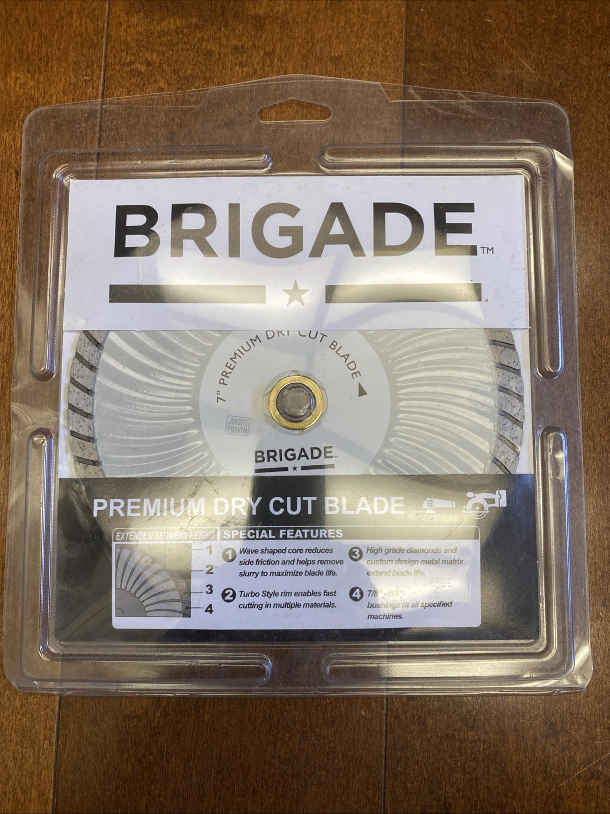 Brigade premium High grade diamonds dry cut blade 7" BR10148