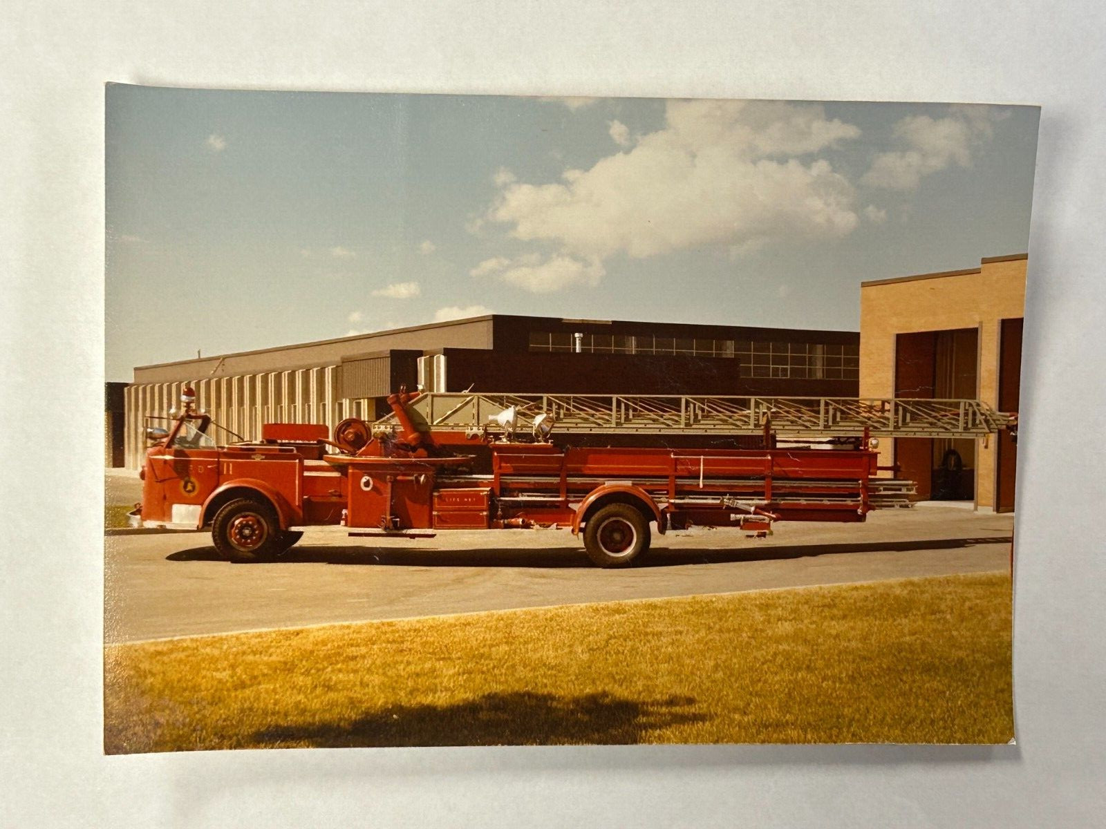 Etobioke Ont 1955 La France 100'READ DESCRIPTION 3.5 x 5Fire Apparatus Photo A36