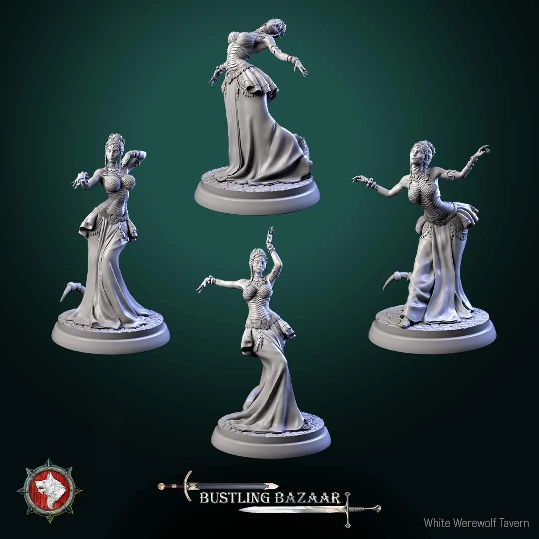 Scaled Dancers - Resin Tabletop Miniature