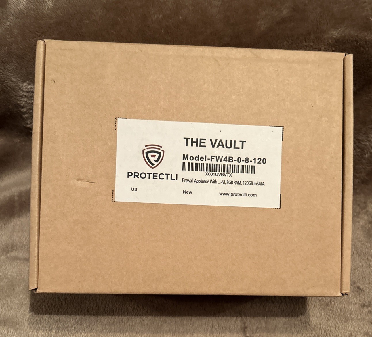 Protectli Vault FW4B Firewall Micro Appliance, 8GB RAM, 120GB mSATA SSD, Intel 4