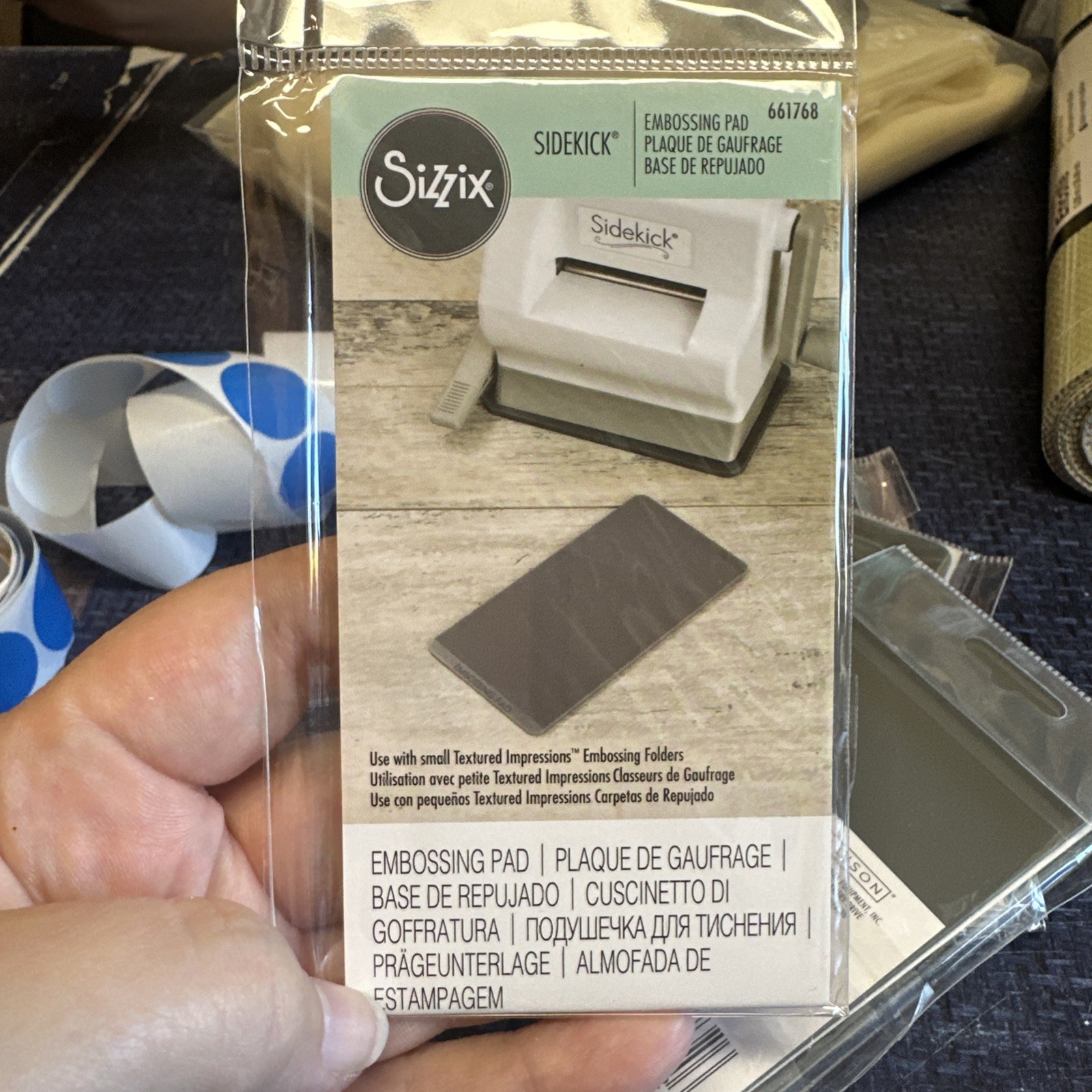 Sizzix Sidekick Embossing Pad-Gray - 661768
