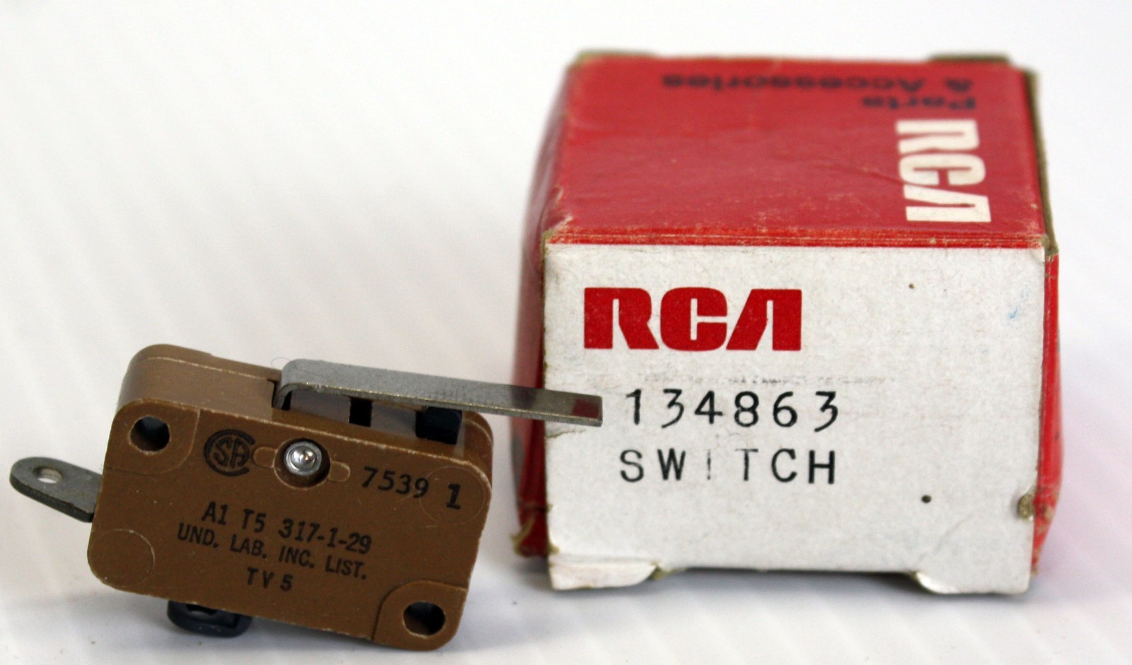 RCA OEM Part 134863 Small Lever Or hinge Switch SPST (by AMF)