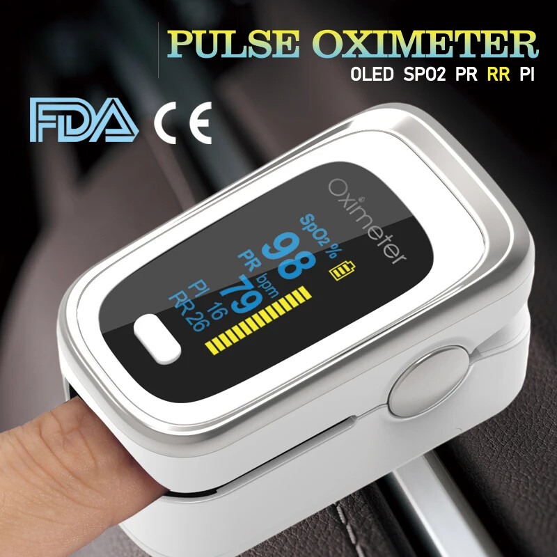 Medical Finger Pulse Oximeter Blood Oxygen Heart Rate Saturation Meter Monitor