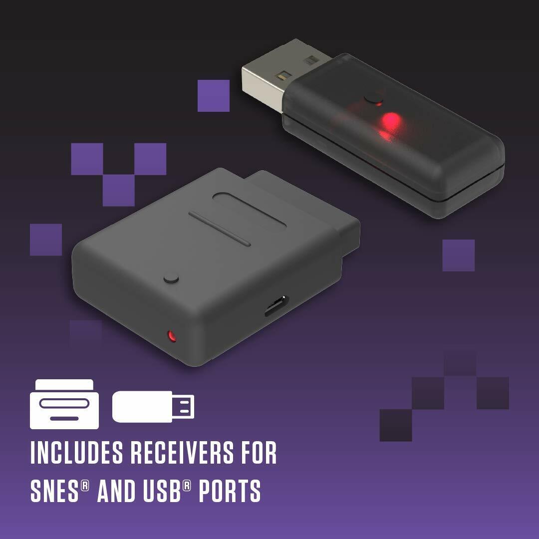 Retro-Bit Legacy 16 Wireless 2.4GHz Controller for SNES, Switch, PC, Mac - Gray