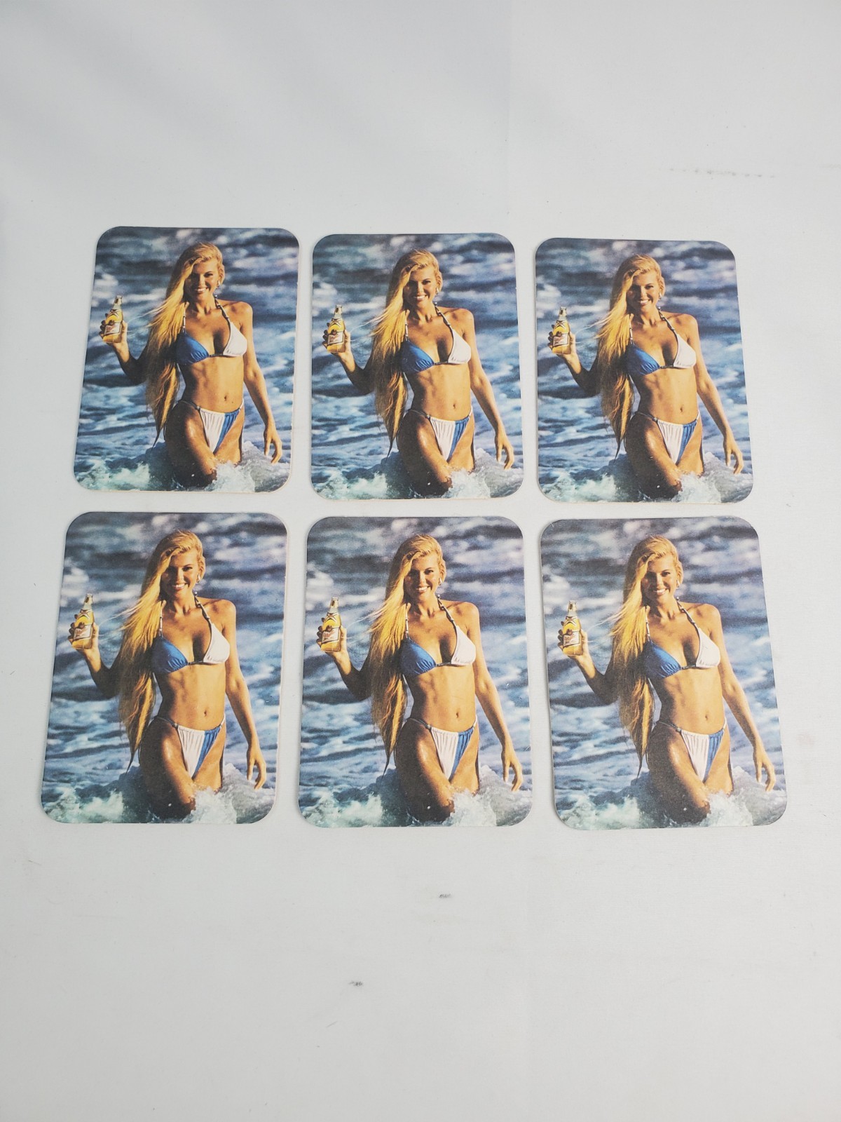 Vintage Miller High Life Beer Postcards – Bikini Beach Ad – Set of 6
