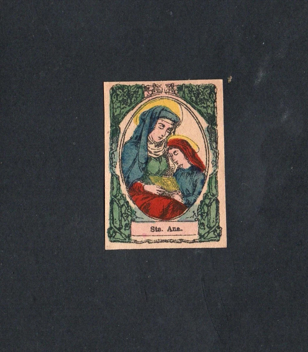 Holy card antique de Santa Ana santino image pieuses estampa