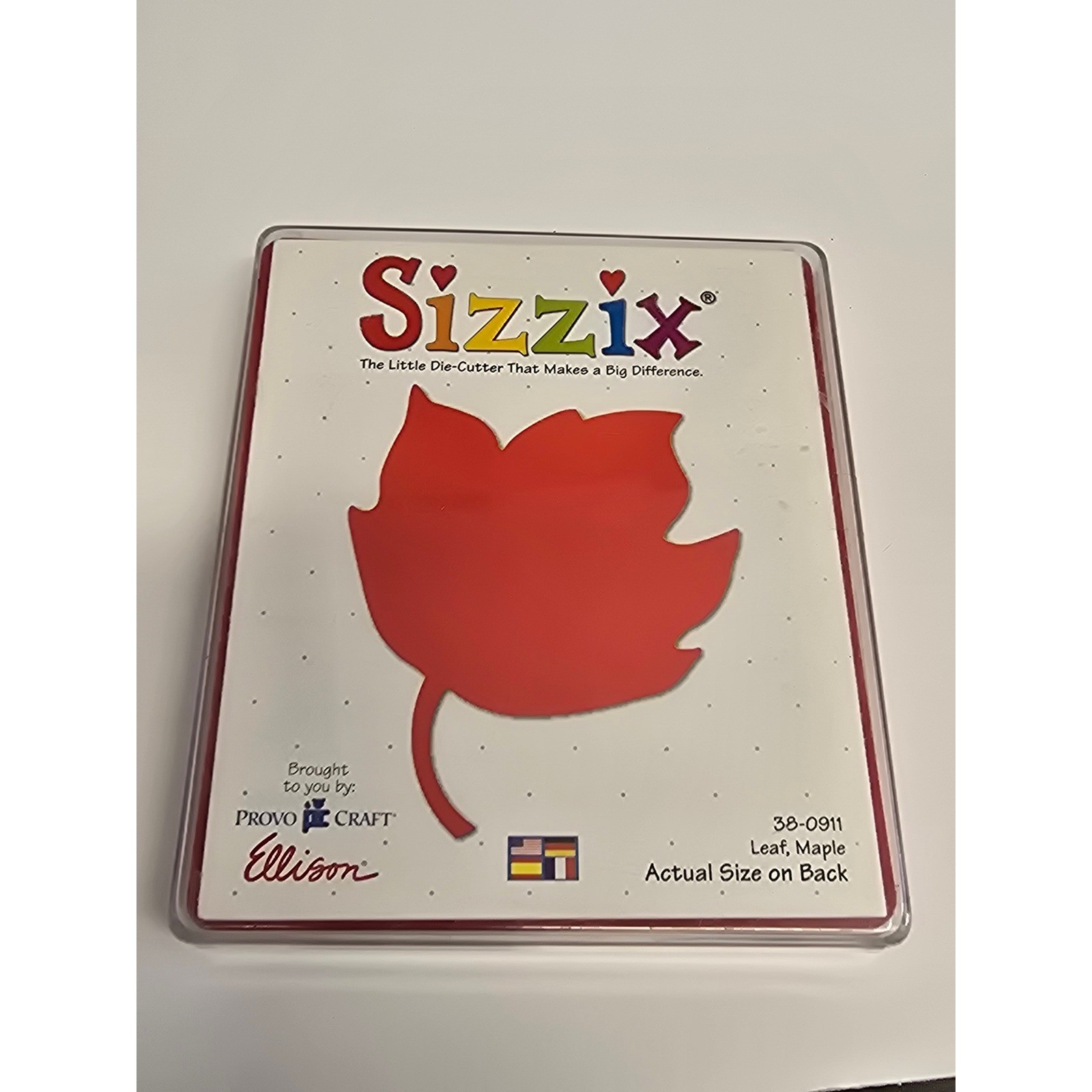 Sizzix Original Red Die Leaf Maple 38-0911 Ellison Provo Craft Autumn Fall Shape