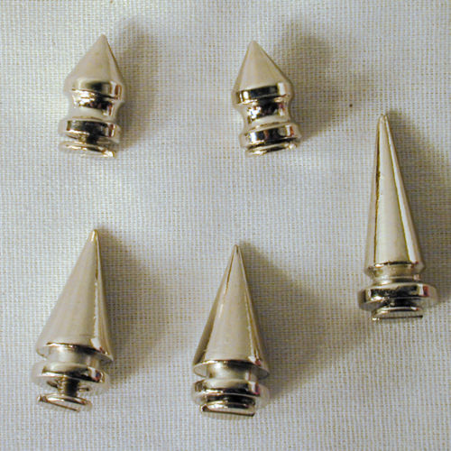 24 LG METAL SPIKES 27mm studs spiked leather  jewelry punk rock collar fashion