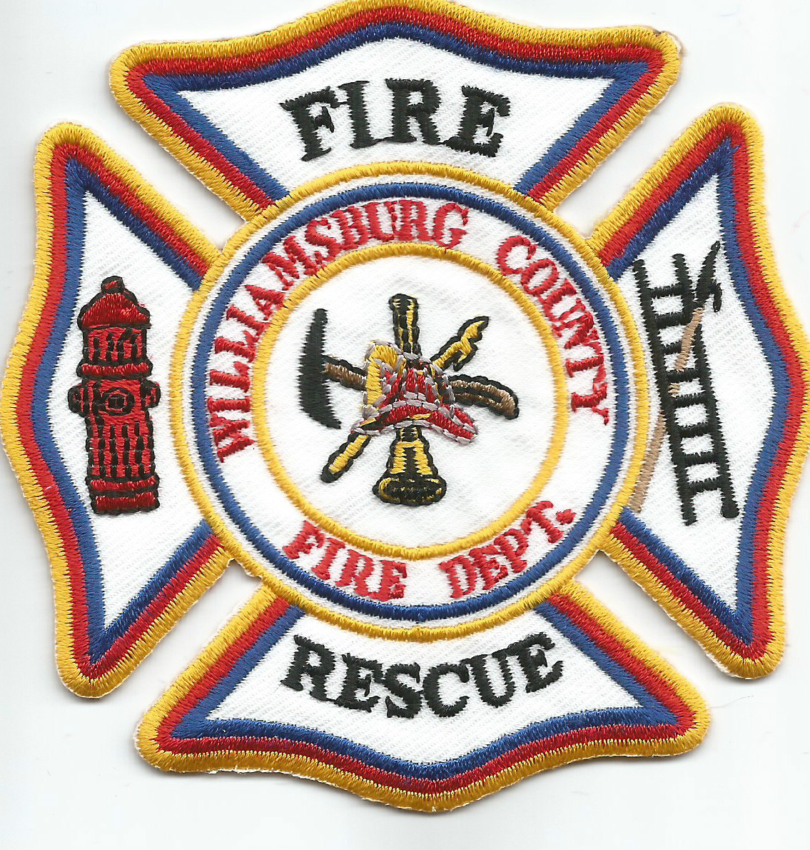 Williamsburg County  Fire - Rescue, SC  (3.75" x 3.75" size)  fire patch