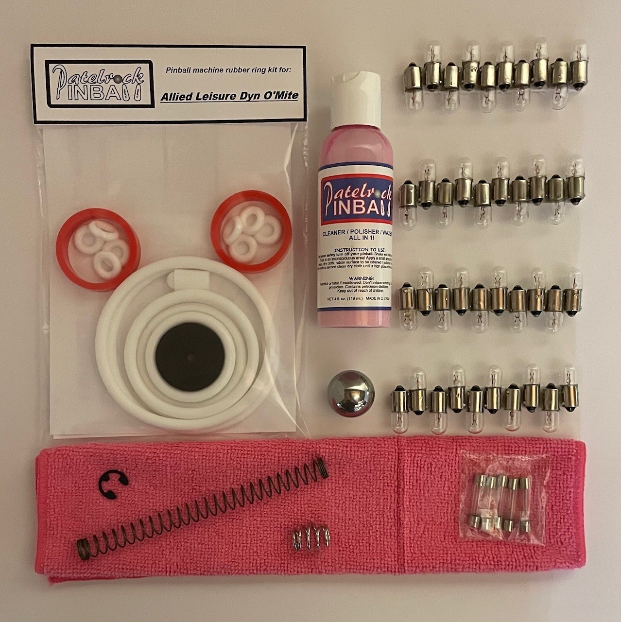 Allied Leisure Dyn O'Mite Pinball Machine Maintenance Tune Up Kit
