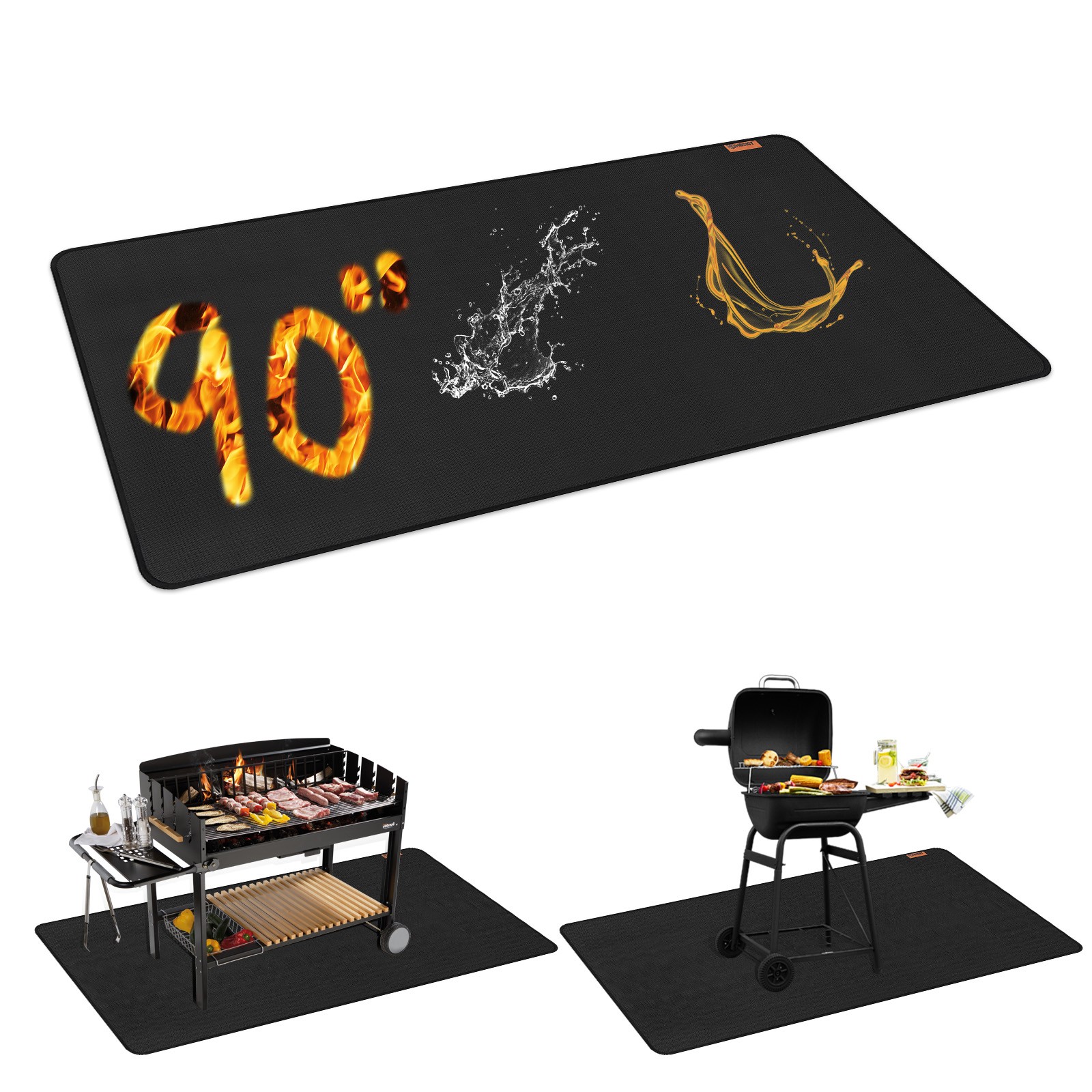 New Under Grill Mat Premium Grill Mat for Deck Oil Absorbent Deck Protector