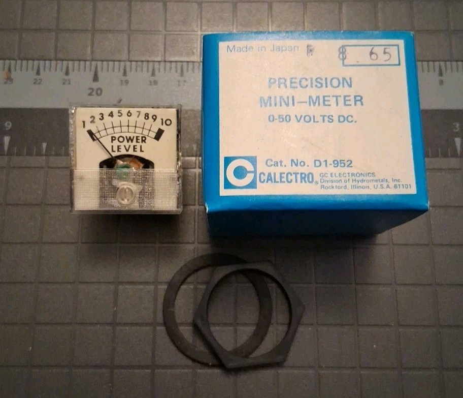 Calectro D1-952 0-50 Volt DC Mini meter GC Electronics