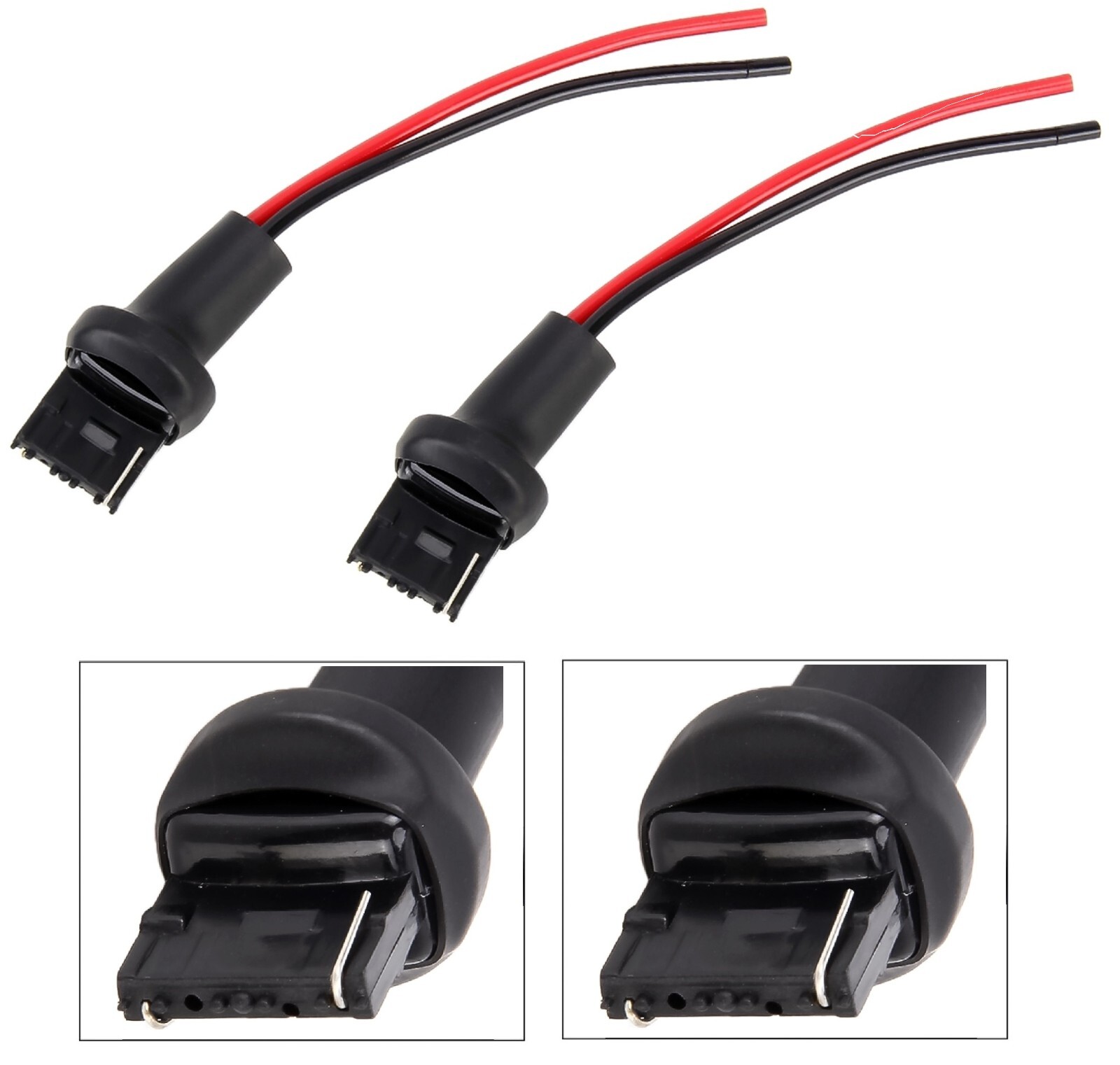 Pigtail Wire Male Socket 7440 T20 Two Harness Cable Back Up Reverse Light Plug