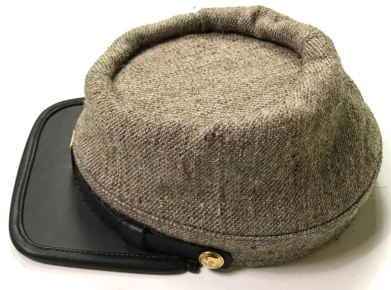 CIVIL WAR CSA CONFEDERATE JEAN WOOL KEPI FORAGE CAP HAT-SMALL