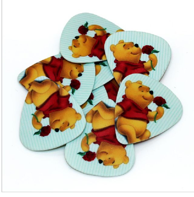 Winnie the Pooh Bear Guitar Picks Lot of 10 .46 mm Thin Electric Free Track New