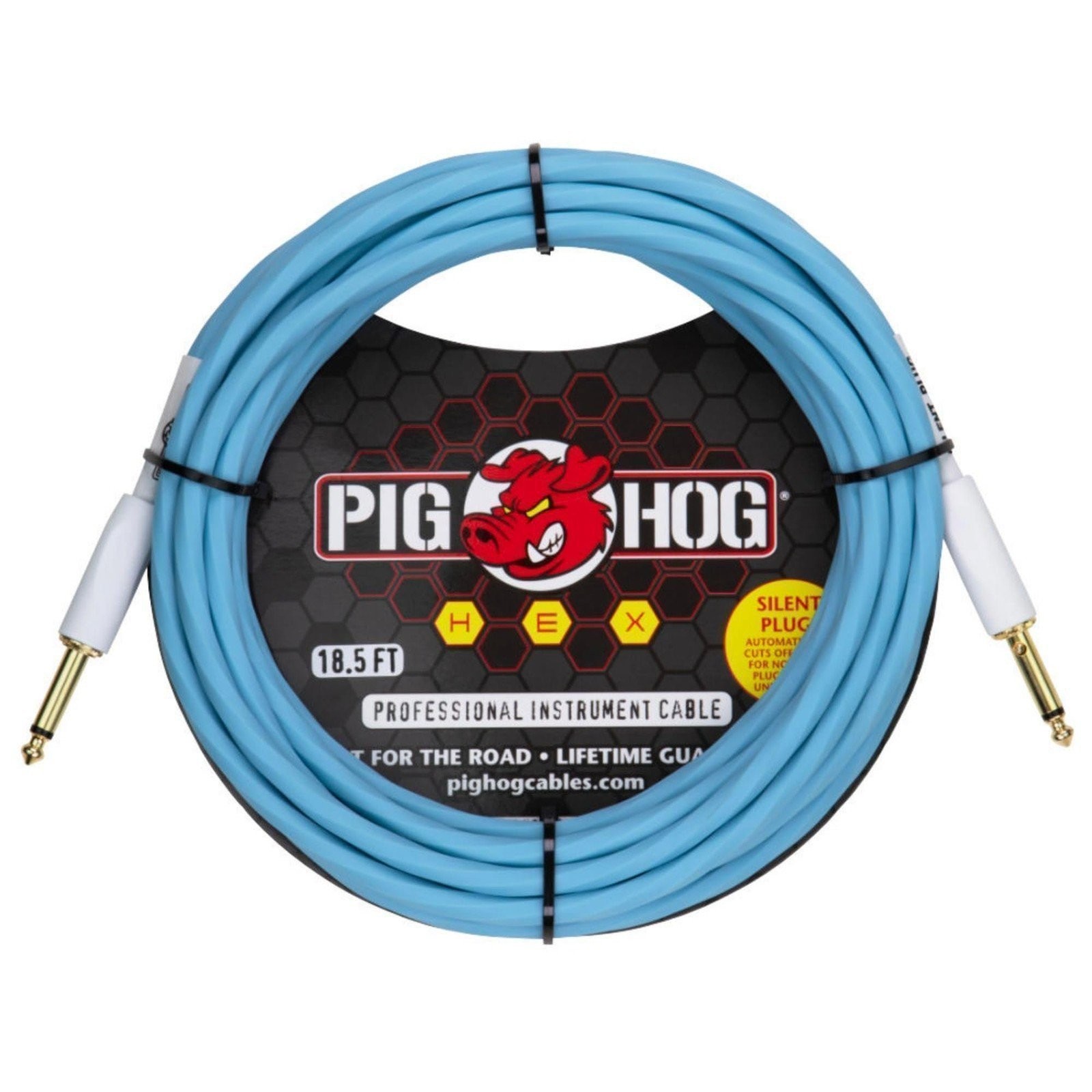 Pig Hog PHSH10GR Hex Series Silent Cable, 10ft