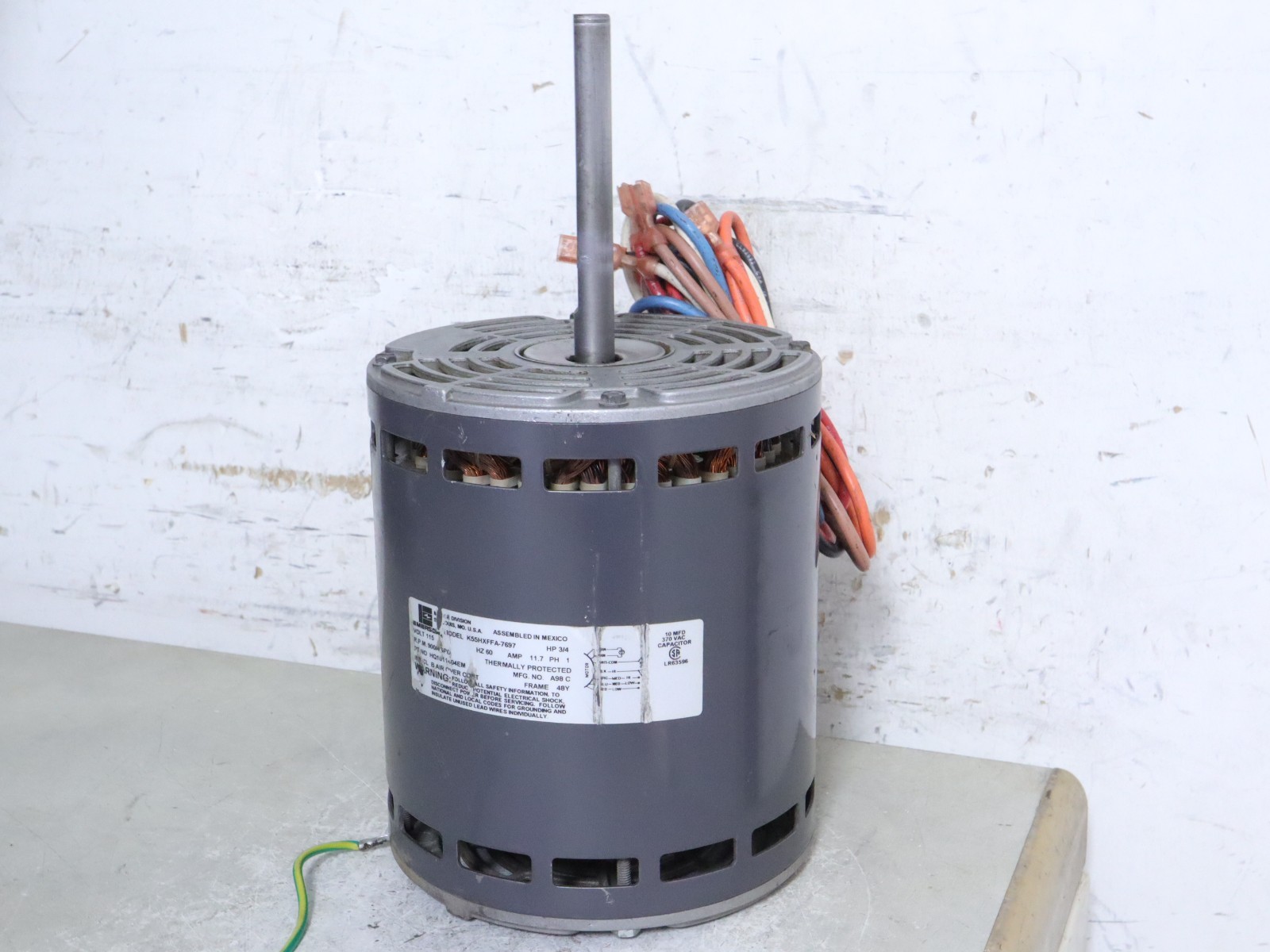 EMERSON K55HXFFA-7697 Blower Motor 3/4HP 115V 900RPM 4SPD 11.7A HQ1011404EM