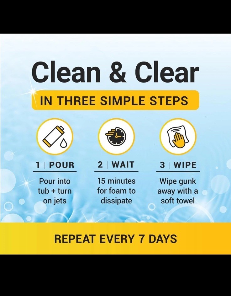 Ouster Hot Tub Weekly Care Maintenance 3 In 1 Pool Spa Cleaner 4 Doses 16oz