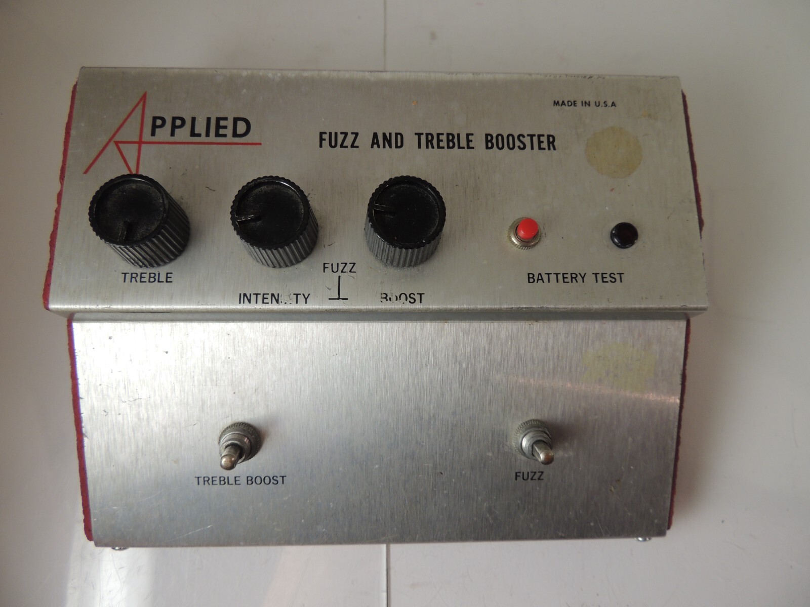 RARE Applied Fuzz and Treble Booster Boost Effects Pedal Vintage 1960's