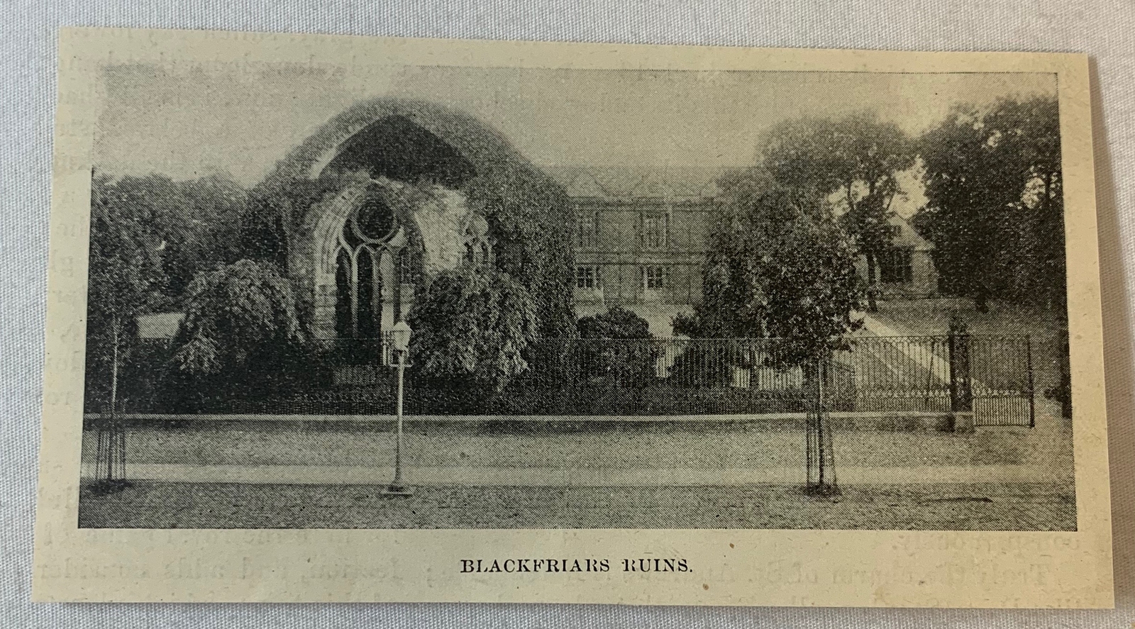 1895 magazine engraving - BLACKFRIARS RUINS St Andrews Golf Course, Scotland